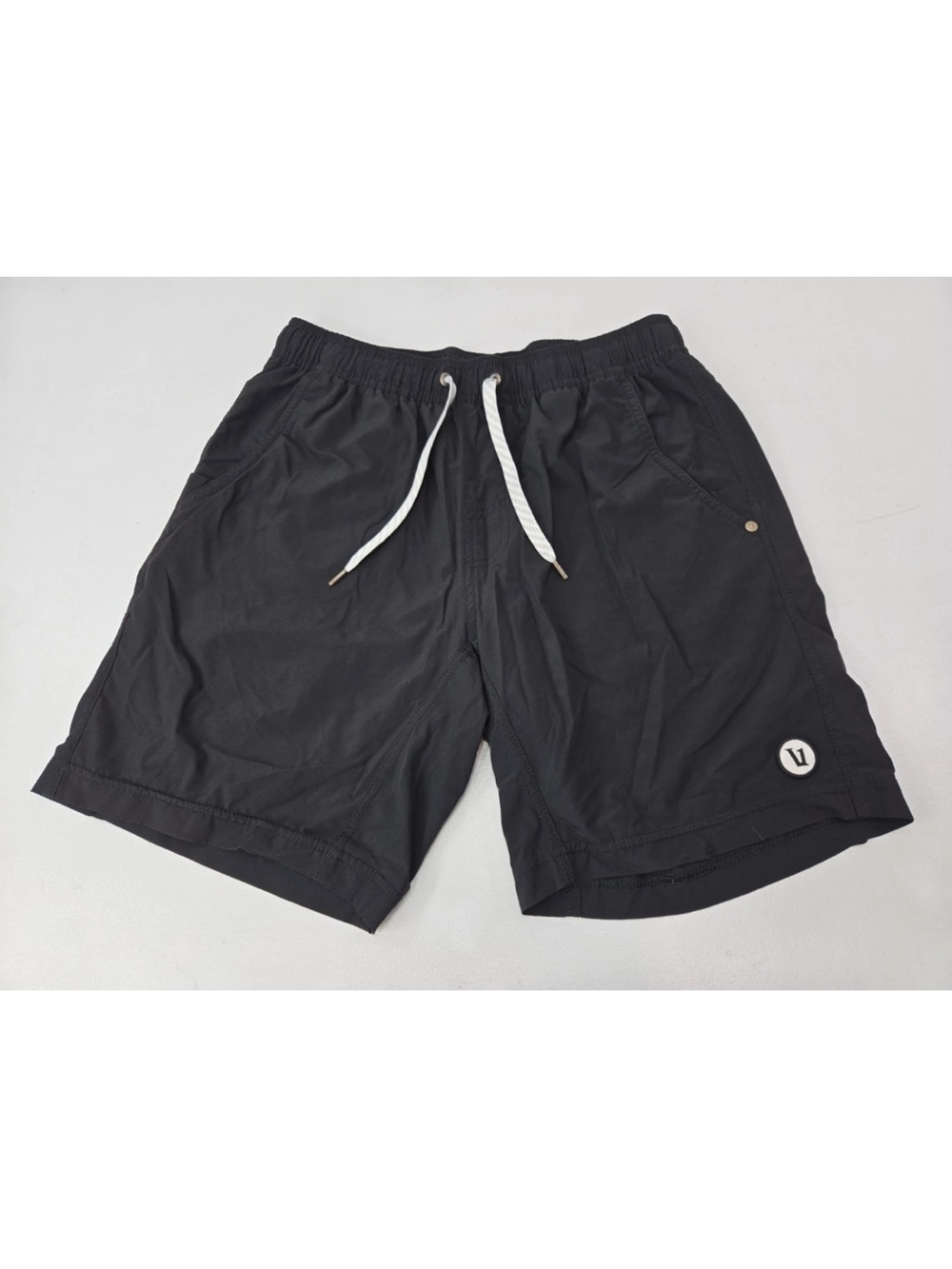 Vuori Men Activewear Shorts Black Kore 7" Lined Running Drawstring Size M